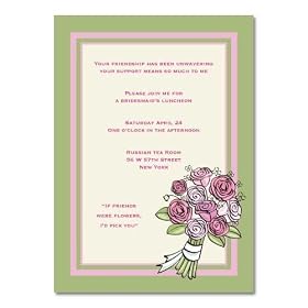 Pink Bouquet Bridal Shower Invitations