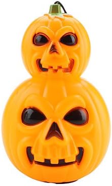GONGXI Halloween Pumpkin SGONGXIle Hand Lamp Lantern with Red/Blue LED Flashing Light (3 x AG13)