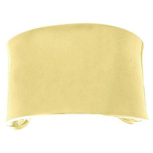 18kt Gold over Sterling Silver Wide Concave Tapered Cuff Bracelet Artisan Handcrafted in Mexico