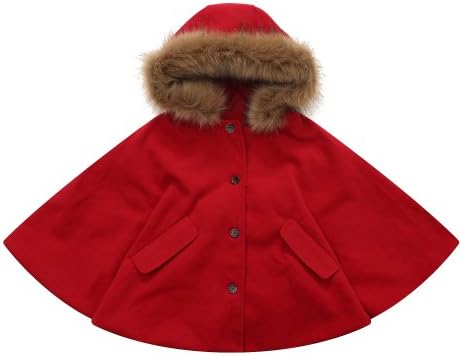 Richie House Girl's Fashion Cape with Button Placket RH1116-F-1/2-FBA