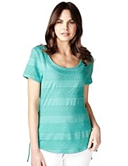 Per Una Lace Oblong Striped Top