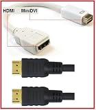 PTC Premium Mini-DVI to HDMI adapter with 15 ft BLK Premium HDMI cable VALUED PACK - for iMac (Intel Core Duo), MacBook, and 12-inch PowerBook G4