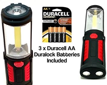 SUPER BRIGHT PORTABLE LED WORK LIGHT LED Work Light Flashlight for Home, Auto, Camping, Emergency Kit, DIY &amp; More! Ultra-Bright Flood Light w/ *FREE* Batteries 3x Duracell AA Included