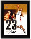NBA Lebron James Autographed Cleveland Cavaliers Home/White Jersey Numbers Piece - (UDA)
