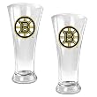 Boston Bruins NHL 2pc 16oz Pilsner Glass Set - Primary Logo by Great American Products