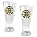 Boston Bruins NHL 2pc 16oz Pilsner Glass Set - Primary Logo by Great American Products