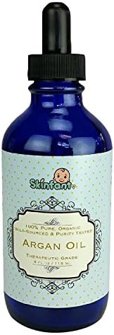 Organic Argan Oil - Cold Pressed, Unrefined, Pure, Imported From Morocco - Mommy &amp; Baby Hair, Body, Face - 4 Oz. - By Skinfant