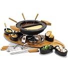Review Trudeau 082864 / Trudeau Elite 3 in 1 Cast Iron Fondue Set with Bamboo Base, 26 Pieces
