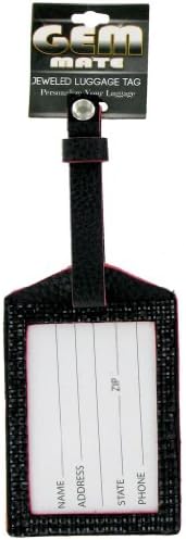 Black Jeweled Luggage Tag