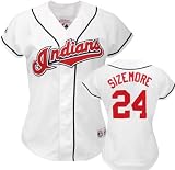 Grady Sizemore Majestic Replica Cleveland Indians Women's Jersey