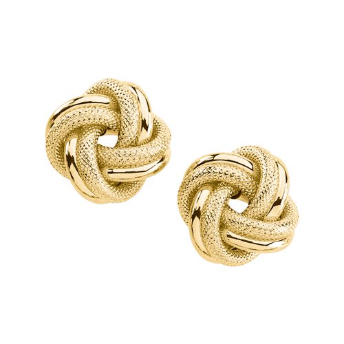 14K Yellow Gold ''Love Knot'' Earrings