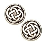 Metal Button 7 8'' Celtic Knot Antique Silver By The Each