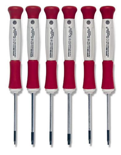 Xcelite Torx Screwdriver Set, Precision, ESD, 6PC