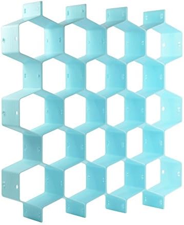 Chanyi(TM) 18-Compartment Honeycomb Plastic Drawer Divider--great for keeping your socks, underwear, ties, or whatever organized(light blue)