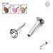 316L Surgical Steel Labret Style Nose Stud Push Pin 1/4