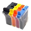 (4 Pack) Brother LC21 Compatibles Ink Cartridges, Black, Cyan, Magenta and Yellow.