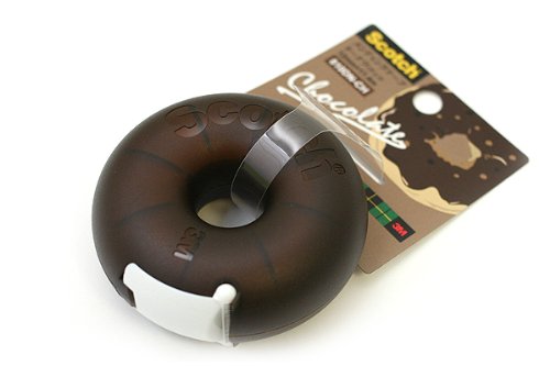 3M Scotch Donut Tape Dispenser - Chocolate Brown - 12 mm X 11.4 m