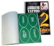Abd Tat-set2 Airbrush Tattoo Stencils Set 2 Reuseable Tattoo Template Set, Book Contains 100 Unique Stencil Designs