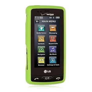 Neon Green Silicone Skin Cover Case Cell Phone Protector for Lg 9600 Vx9600 Versa
