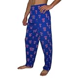 Mens MLB Chicago Cubs Cotton Thermal Sleepwear / Pajama Pants - Blue & Red (Size: M)
