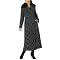 Merona® Maxi Jacquard Coat with Faux Fur Collar - Ebony/ Gray