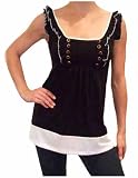 Bailey Blue Junior's Pleated Ruffle Tunic Knit Top