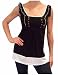 Bailey Blue Junior's Pleated Ruffle Tunic Knit Top