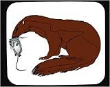 Mouse Pad with animals, eating, prey, weasel, predator, mammals