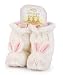 Bunnies by the Bay Snugs Booties, White, 6-12 Months