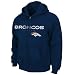 NFL Denver Broncos Touchbck III Full Zip Jacket Adult Long Sleeved Fullzip Hooded Fleece, Athletic Navy, X-Large