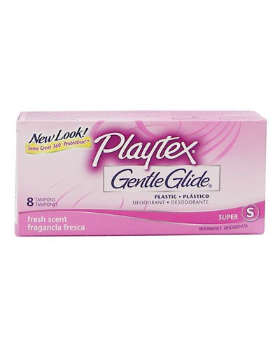 Playtex Gentle Glide Regular/Super Absorbency Tampons, 8 Tampons