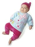 Baby #27 - Butterfly Cozie Outfit - Fuchsia - 0-6 Mths