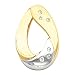14K Two-Tone Gold Diamond Pendant/Slide - 0.09 Ct. (ALSO AVAILABLE WITH GEMSTONES)