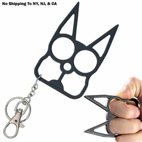 Cat Self Defense Keychain - Black