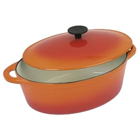 Tradifonte - 501602 - Cocotte Ovale - Orange Flamme - 9 L