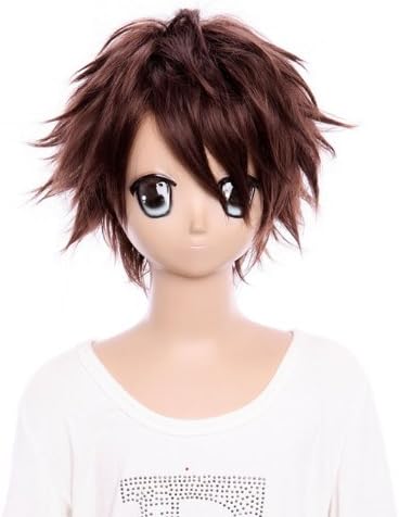 Wigs Beelzebub Silver Brown Short Fluffy Cool Boy Cosplay Wigs Party Wigs Costume Wigs