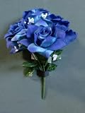 Tanday (Royal Blue) Veined Rose Wedding Bouquet
