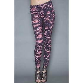 Buy *NYC Boutique The Destroyed Leggings in Pink,Leggings for Women by NYC Boutique