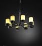 Melt Candle Shade 8 Light Black Matte Chandelier