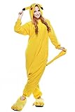NEWCOAPLAY Unisex Onesies Pajamas Kigurumi Cosplay Sleepsuit Costume (XL, Pikachu)