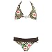 PLUSMINUS Damen BIKINI NEED YOU TONIGHT, LEO FLOWER white, XL, 57402-101