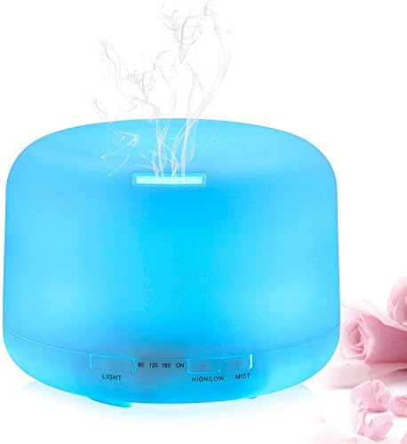 Abyln 500ml Aromatherapy Essential Oil Diffuser Ultrasonic Cool Mist Air Humidifier with Changing LED Color, Timer Setting and Waterless Auto Shut-off