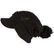 Winter Cable Knit Slouchy Visor Jeep Beanie Visor Black