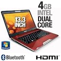 Toshiba Satellite T135-S1310RD TruBrite 13.3-Inch Ultrathin Black/Red Laptop - 9 Hours 22 Minutes of Battery Life (Windows 7 Home Premium)