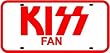 KISS LICENSE PLATE sign * car music rock