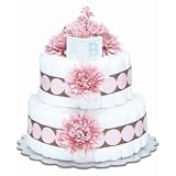 Bloomers Baby Diaper Cake Modern Pink Mums 2-Tier by Bloomers