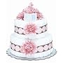 Bloomers Baby Diaper Cake Modern Pink Mums 2-Tier