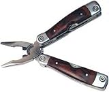 Wood Handle S. Steel Multi-Tool with Bits and Sheath