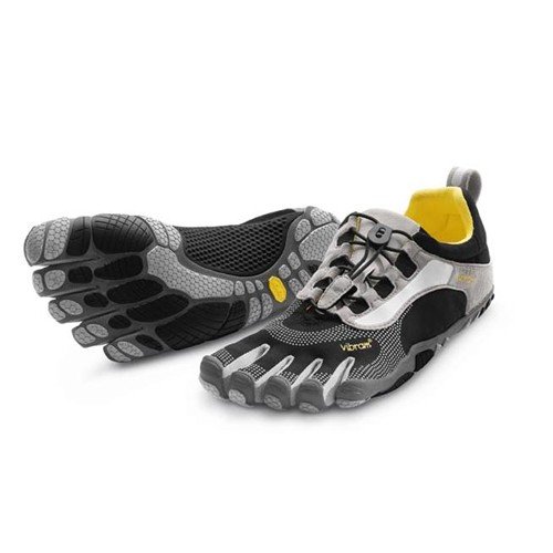 Bikila LS Shoe - Men's Black/Gray 42 by Vibram FiveFingers