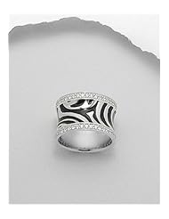 Colored Enamel Ring In 92.5 Sterling Silver
